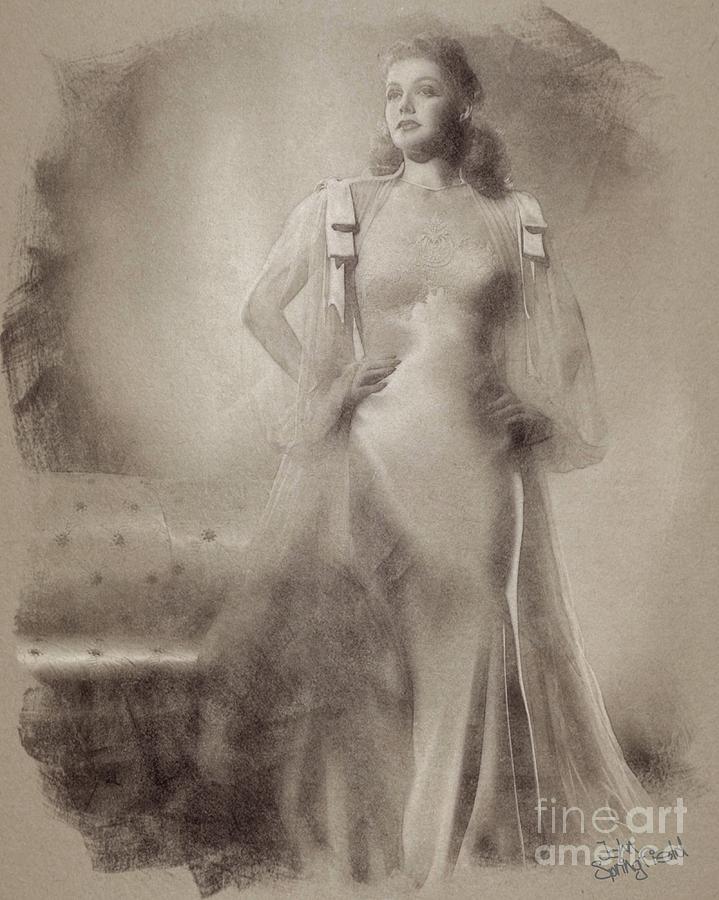 Ann Sheridan Hollywood Actress Drawing