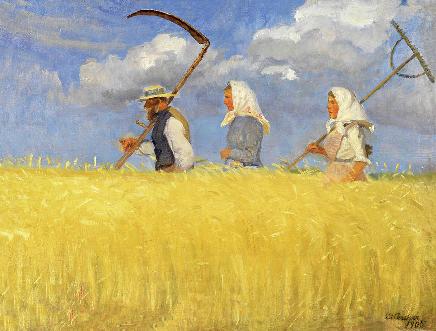 Harvesters Painting - Anna Ancher Harvesters 1905 by Movie Poster Prints
