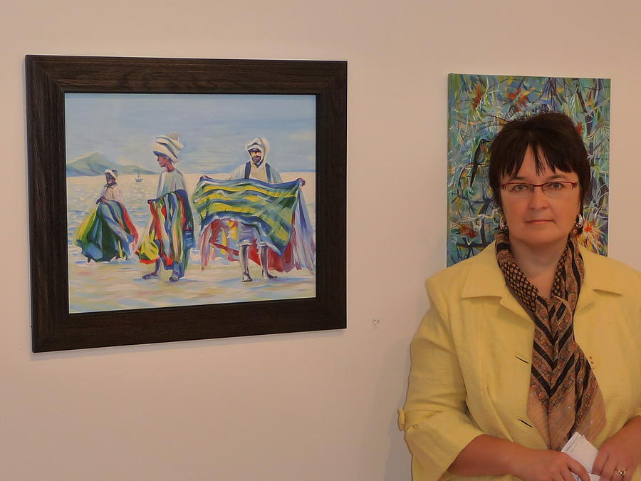 Anna Duyunova in an Exhibition of Fine Art From Canada Beyond Borders Photograph by Anna  Duyunova