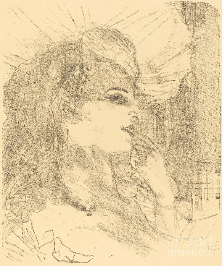 Anna Held Drawing by Henri De Toulouse-lautrec