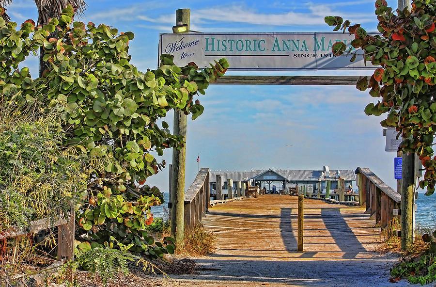Pier Photograph - Anna Maria City Pier Landmark by HH Photography of Florida