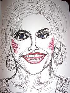 Anna Nicole Drawing - Anna Nicole Smith by Caroline Lifshey