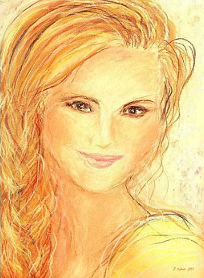 Anna Paquin Pastel by Denise F Fulmer