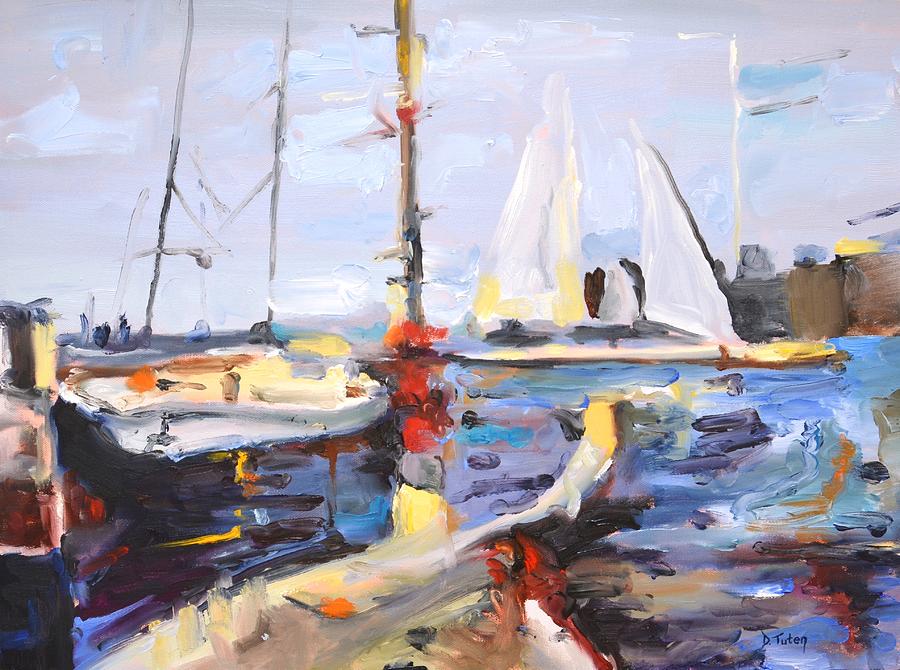 Annapolis Harbor Maryland Painting by Donna Tuten