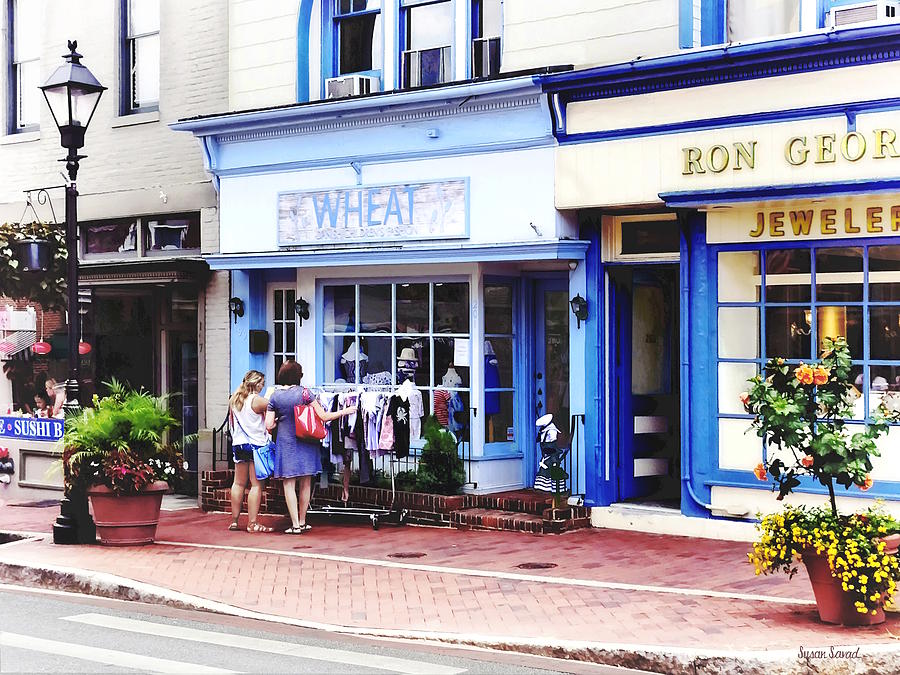 Annapolis MD - Shopping on Main Street Photograph by Susan Savad