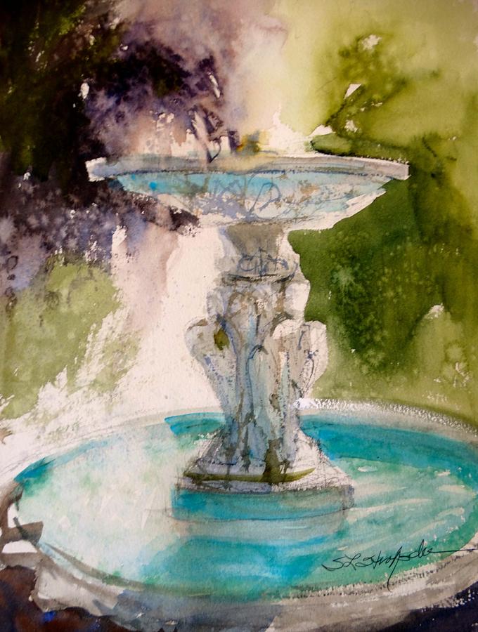 Annas Fountain Painting by Sandra Strohschein