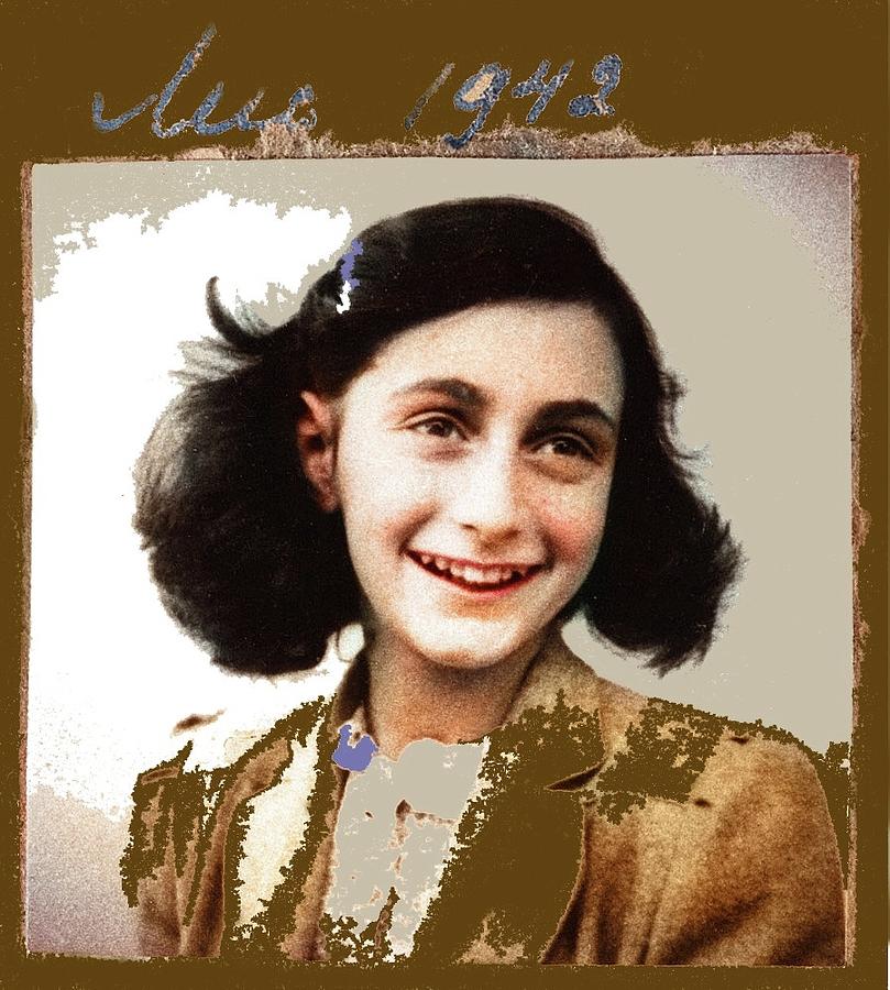 Anne Frank Amsterdam Holland 1942 color added 2015 Photograph by David Lee Guss