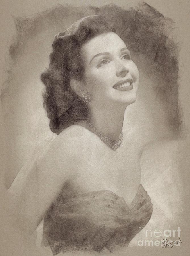 Anne Miller, Vintage Actress Drawing
