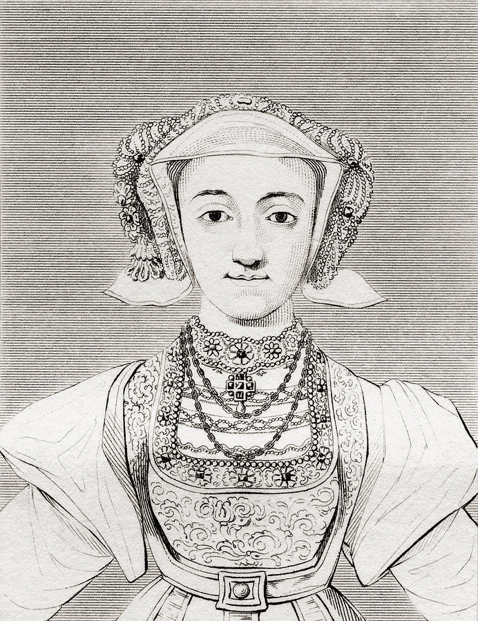 Anne Of Cleves, 1515 - 1557. German Drawing by Vintage Design Pics