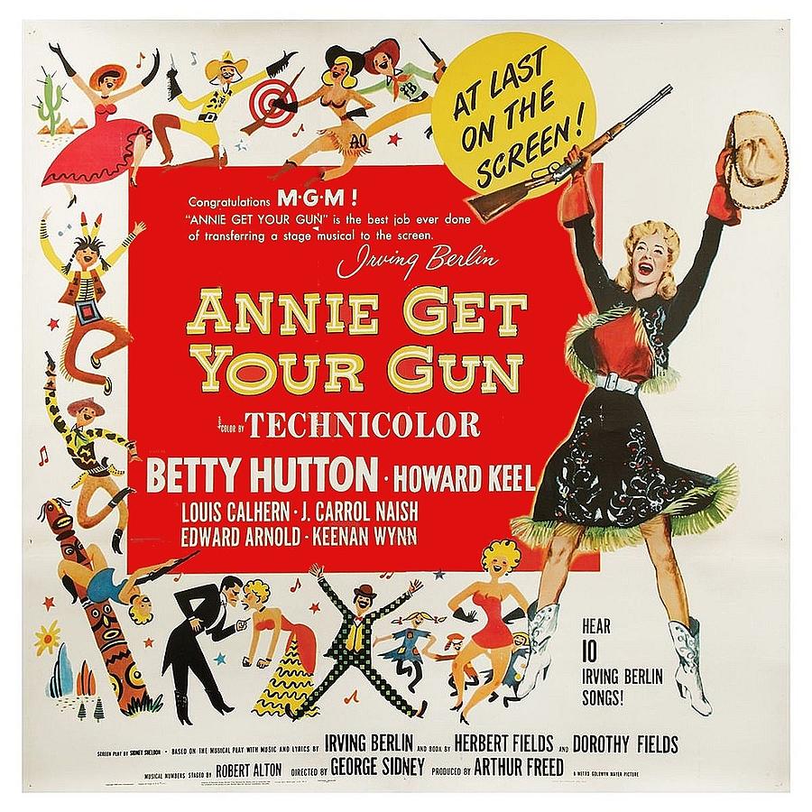 Annie Get Your Gun film poster 1950 Photograph by David Lee Guss