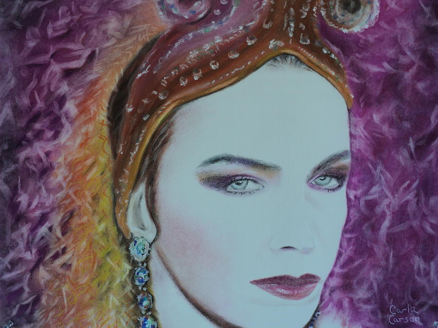 Musician Pastel - Annie Lennox of the Eurythmics Whiter Shade of Pale by Carla Carson