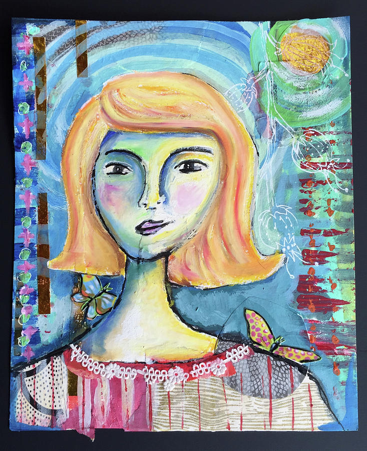 Annie Mixed Media by Mary Conner - Fine Art America