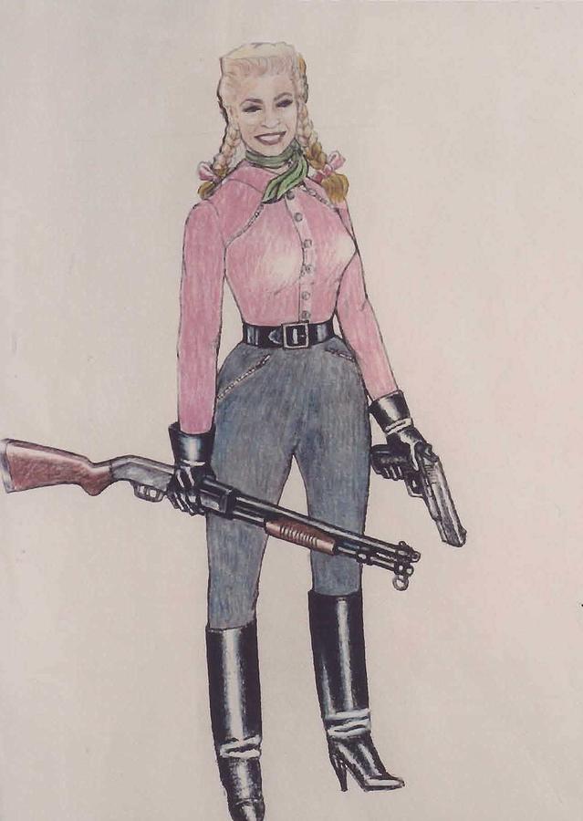 Annie Oakley Painting by James Larson