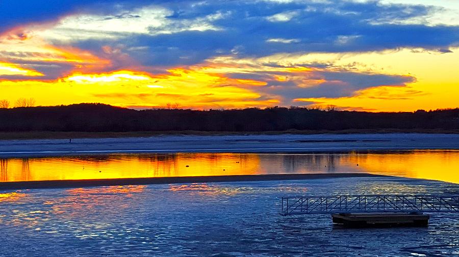 Annisquam Sunset Reflections  Photograph by Harriet Harding