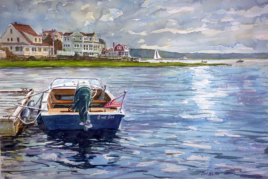 Cape Ann Painting - Annisquam River Sunset by Carl Whitten
