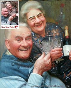 Portrait Painting - Anniversary Oil Painting Custom Oil Portrait Based On Your Photo by Les Moments Portrait Painting - Anniversary Oil Painting Custom Oil Portrait Based On Your Photo by Les Moments