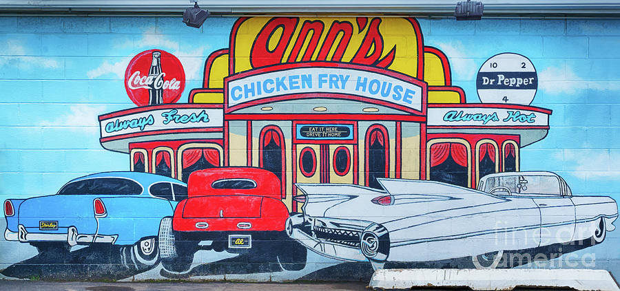 Anns Chicken Fry House Mural Photograph by Priscilla Burgers