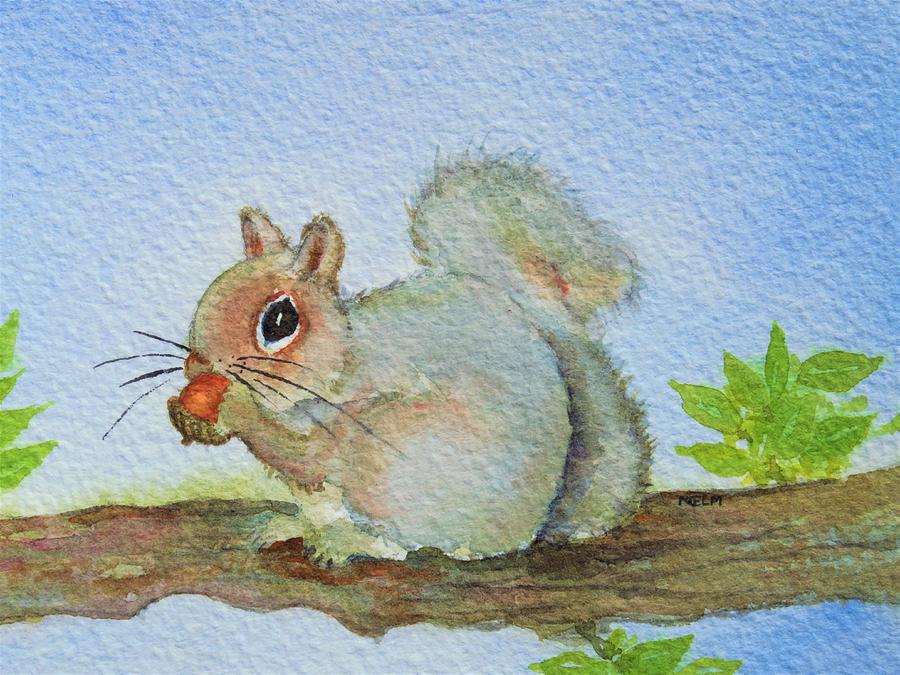 Anns   Squirrel Painting by Mary Ellen Mueller Legault