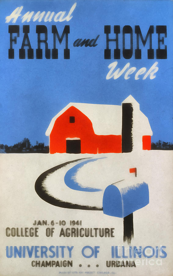 Annual Farm and Home Week Vintage Poster Painting by Edward Fielding