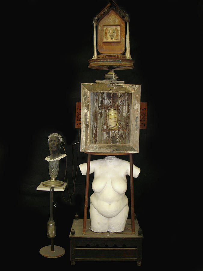 Religious Mixed Media - Annunciation Altar by Marc David Leviton
