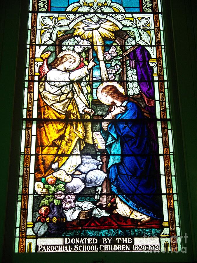Annunciation in Stain Glass Photograph by Seaux-N-Seau Soileau