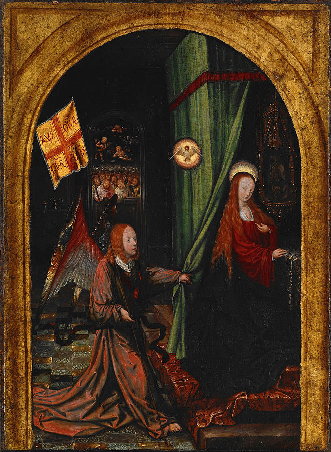 Annunciation Painting by Jacob Cornelisz van Oostsanen