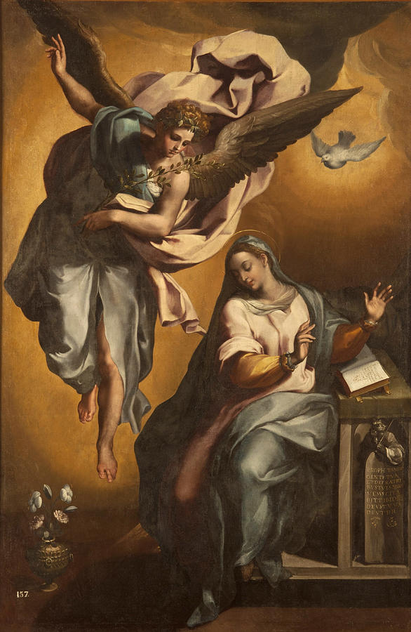 Annunciation of the Virgin Painting by Gregorio Martinez