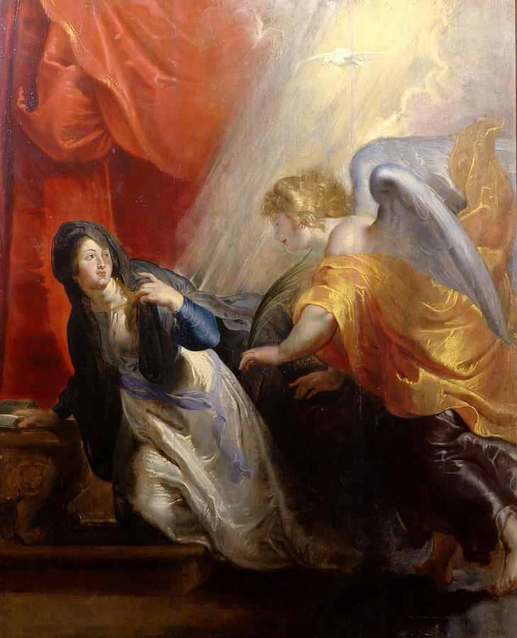 Annunciation of the Virgins death Painting by Attributed to Peter Paul Rubens