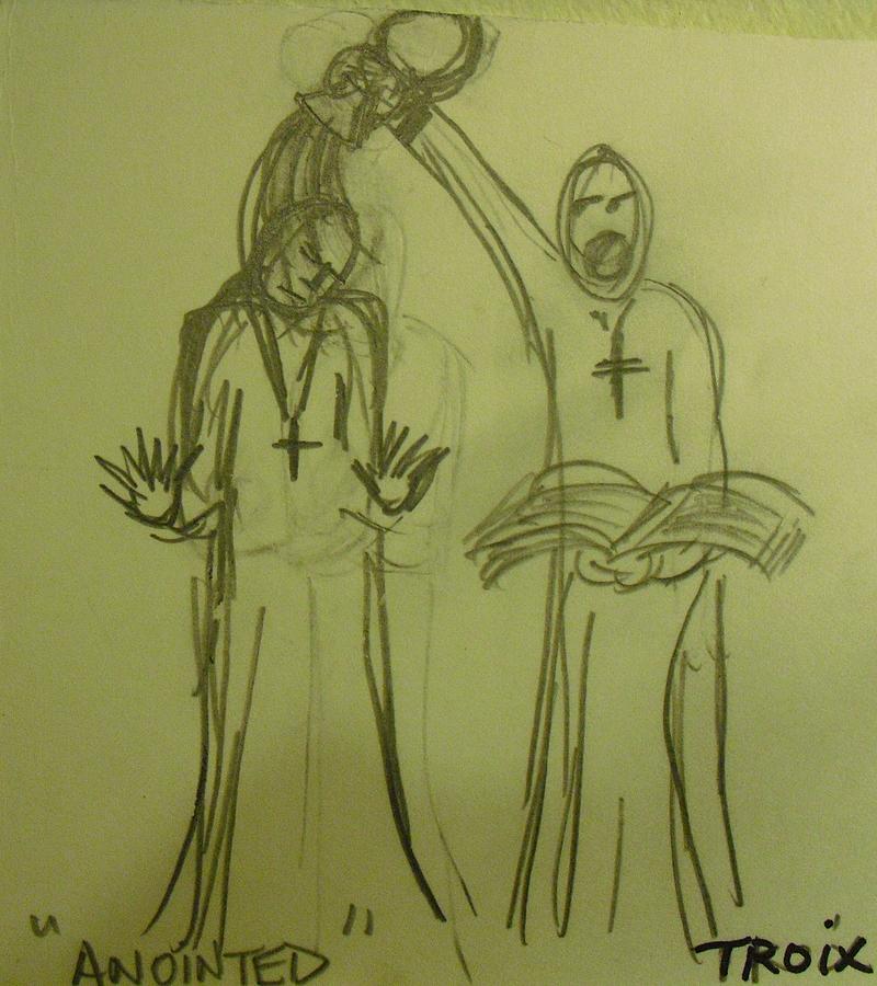 Religious Drawing - Anointed by Troix Johnson