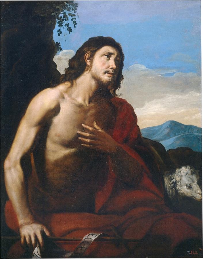 ANONYMOUS Saint John the Baptist Painting by MotionAge Designs