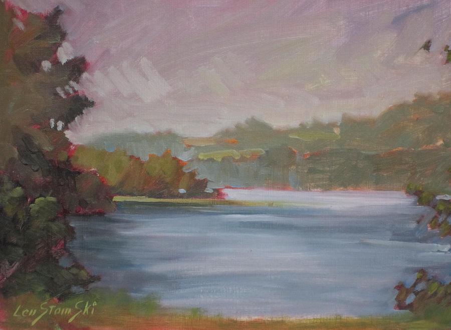 Another Day At Second Pond Painting by Len Stomski