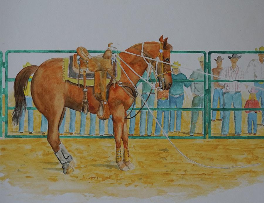 Horse Painting - Another Day at the Office by Gary Thomas