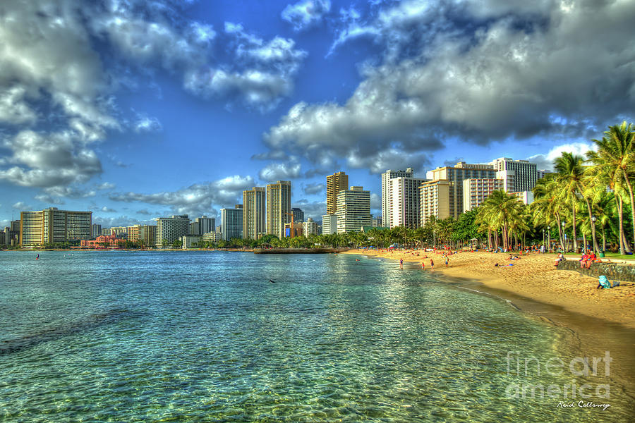 Another Day In Paradise Waikiki Beach Sunset Hawaii Collection Art Photograph by Reid Callaway