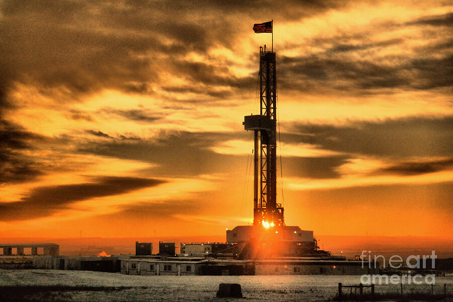 Another Day Of Drilling For American Oil Photograph