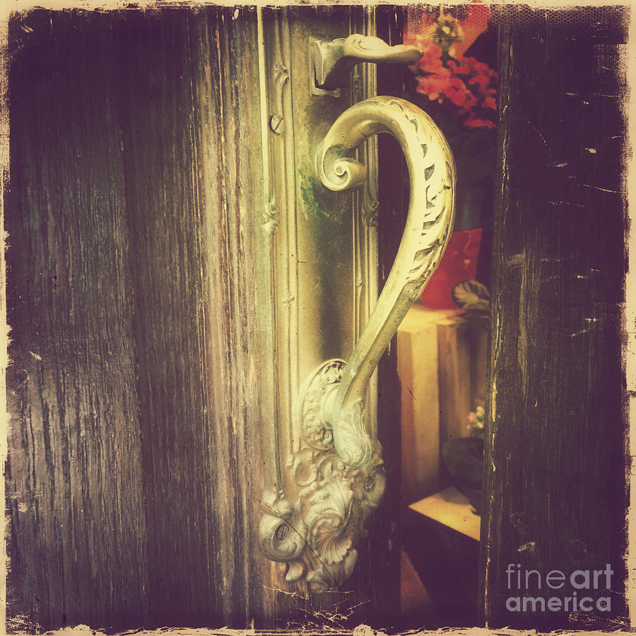 Another Door Opens - Antique Door Handle Photograph by Miriam Danar