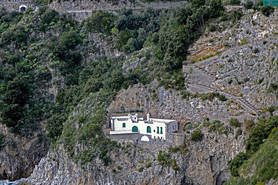 Another Dwelling Built on the Side Of A Cliff On The Amalfi Coast In Italy  Photograph by Rick Rosenshein