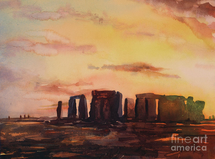 Another Night at Stonehenge Painting by Ryan Fox