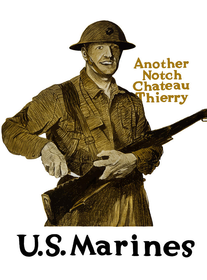 Another Notch Chateau Thierry -- Us Marines Painting