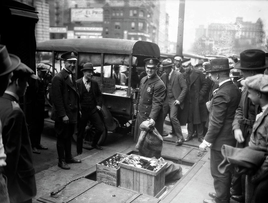Another Speakeasy Busted - Prohibition Era 1923 Photograph by Daniel ...