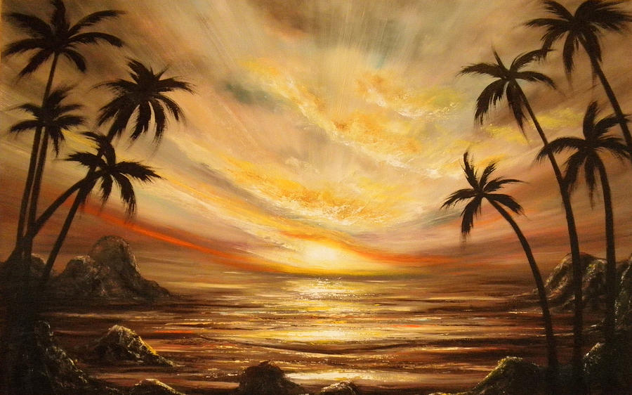 Another Sunset in Paradise 77 Painting by Gina De Gorna