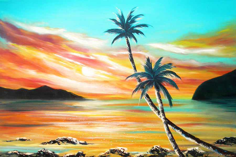 Another Sunset in Paradise Painting by Gina De Gorna