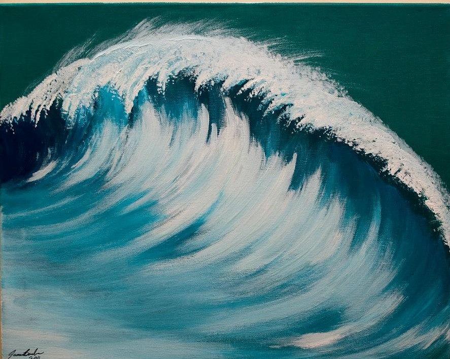 Beach Painting - Another Wave by James Bender
