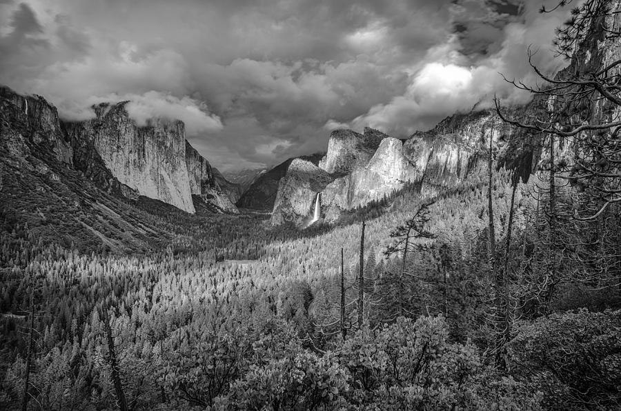 Yosemite National Park Photograph - Ansel Adams inspired Yosemite Tunnel View by Scott McGuire