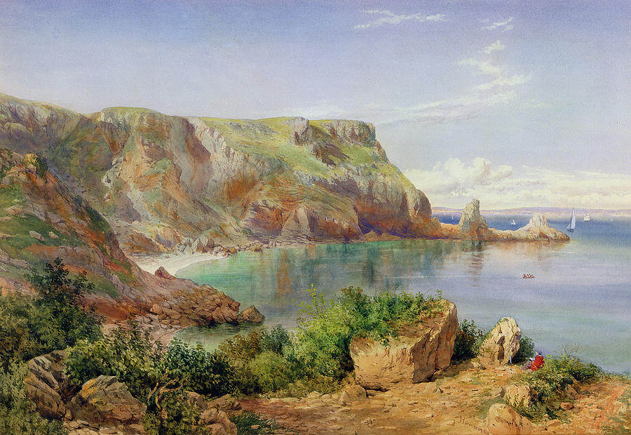 Summer Painting - Anstys Cove by John William Salter