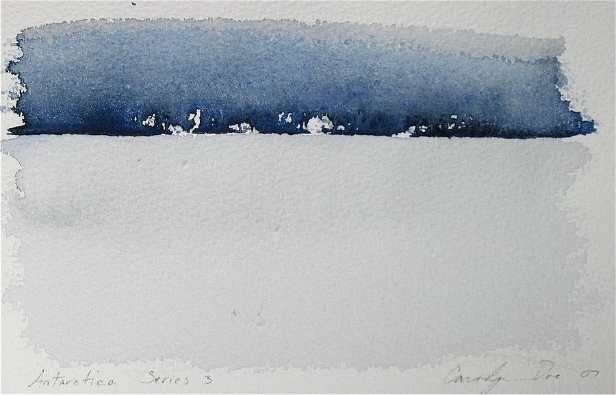 Antarctic Series Of Ice Painting by Carolyn Doe
