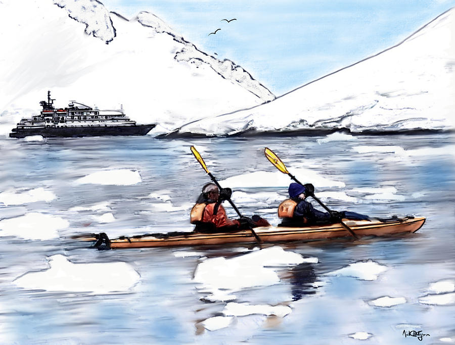 Paradise Bay Painting - Antarctic Silence in Paradise Harbor by Michael Hodgson