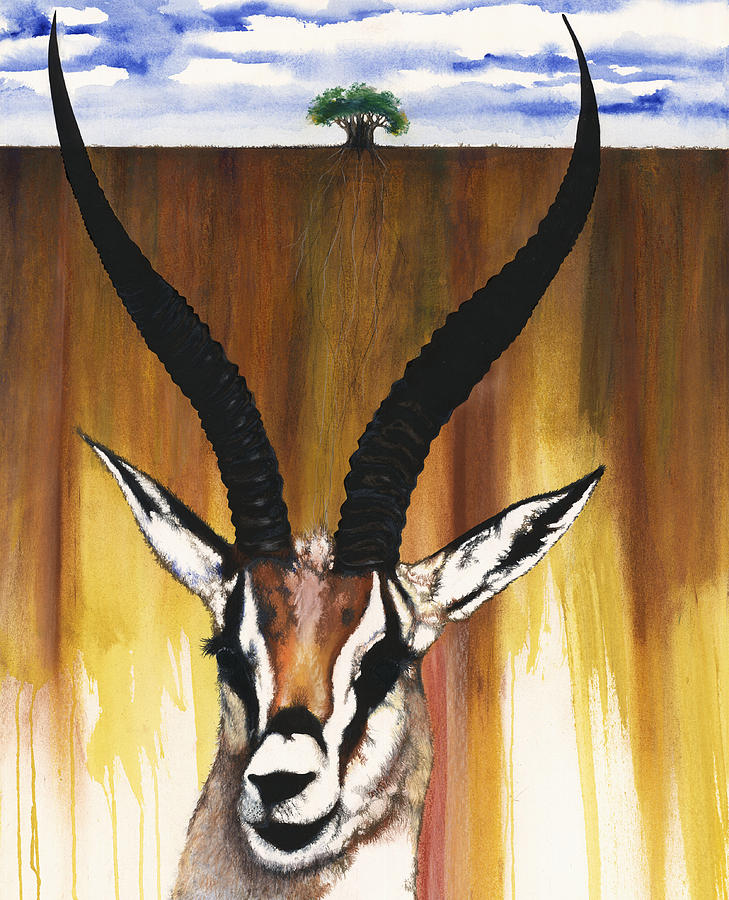 Antelope Mixed Media by Anthony Burks Sr