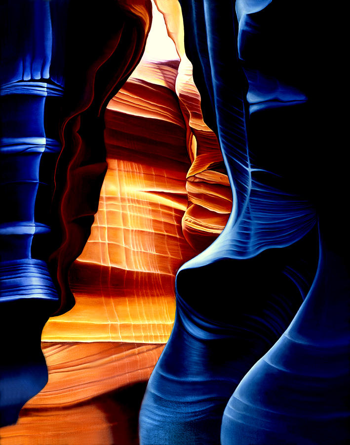 Antelope Canyon Painting - Antelope Canyon by Elizabeth Adkins Antelope Canyon Painting - Antelope Canyon by Elizabeth Adkins