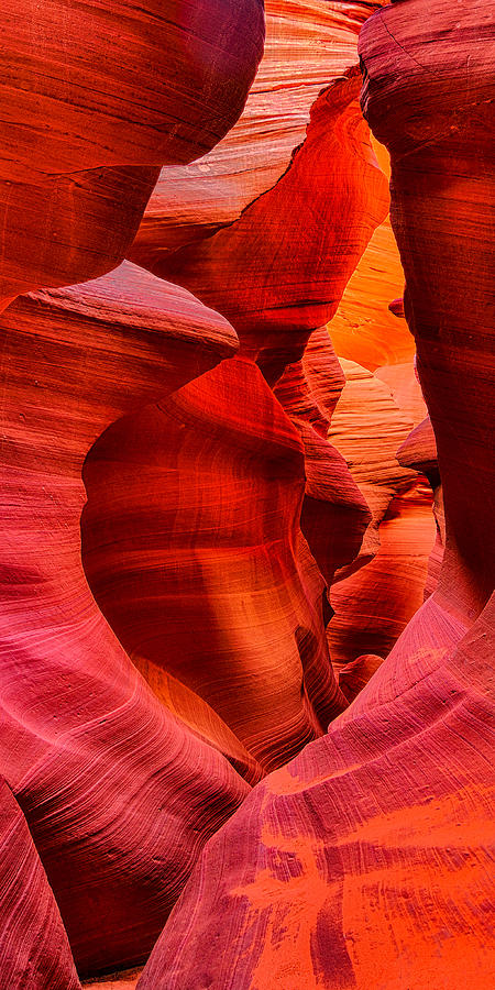 Antelope Canyon Triptych Center Panel Photograph by Greg Norrell