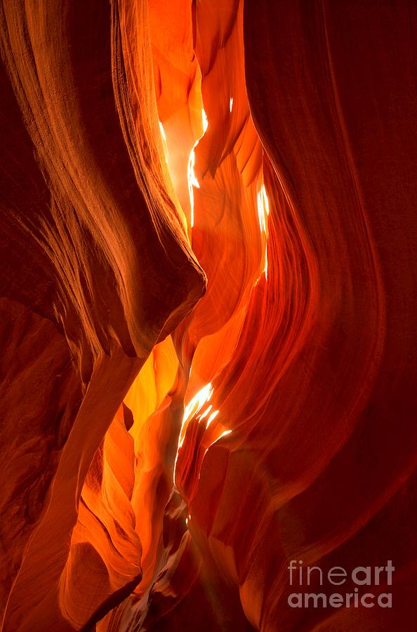 Antelope Canyon Wavy Abstract Photograph by Adam Jewell